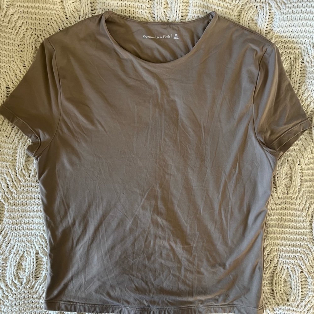 Abercrombie & Fitch Women's Brown Short Sleeve Tee
